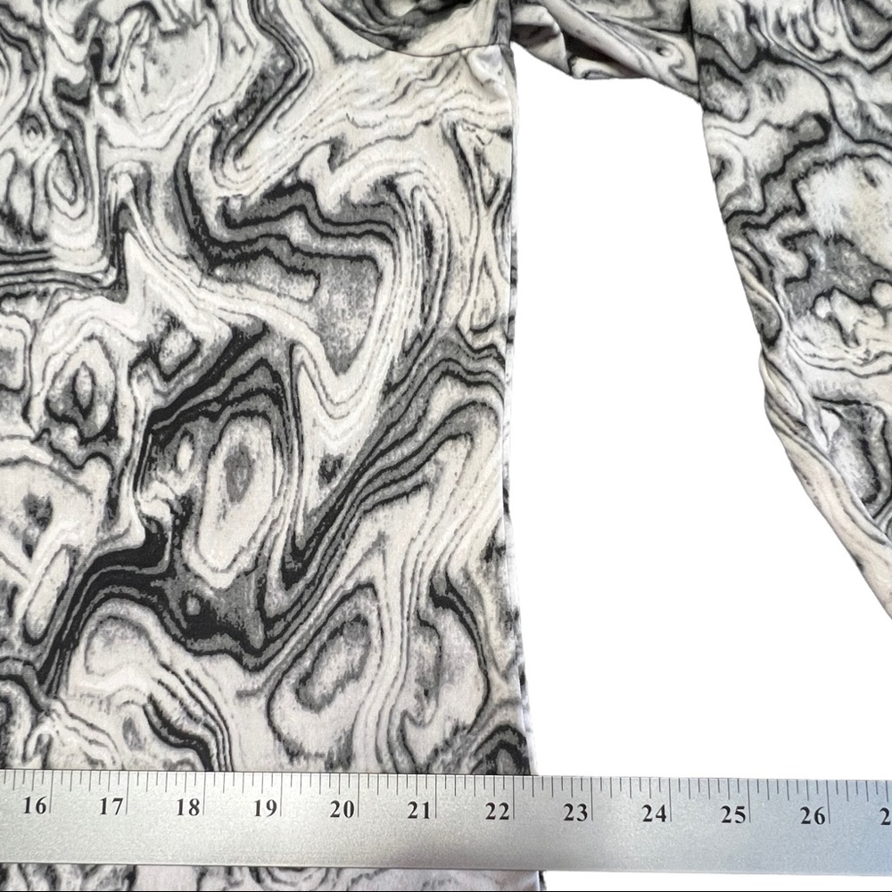 MICHAEL Shift Dress Mod Print Long Sleeves Black & White sz 1X - Picture 12 of 12